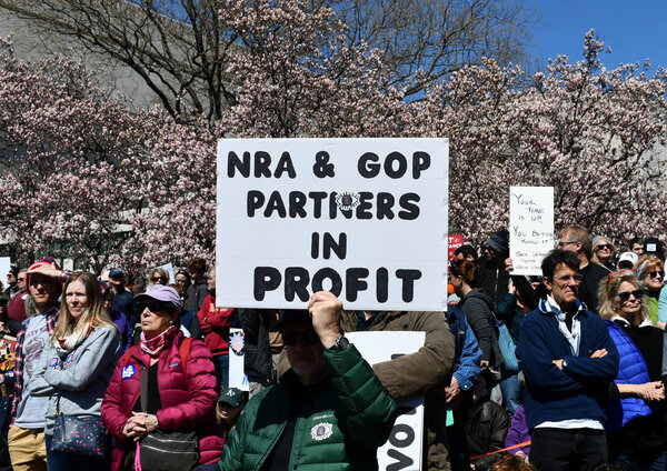 WASHINGTON, DC, USA - MARCH 24, 2018: March For Our Lives protes