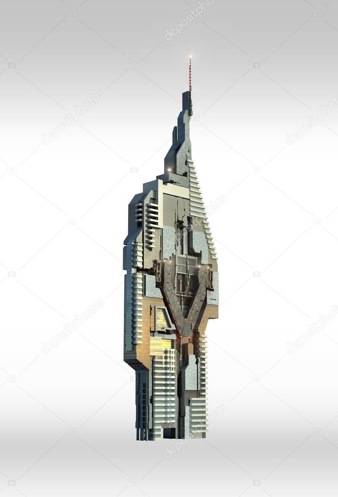 Futuristic skyscraper architecture 