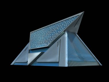 3D fütüristik teknoloji mimarisi