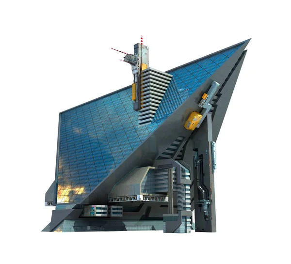 Architektura 3D futurystyczne technolog — Zdjęcie stockowe
