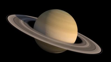 4 K Gezegeni Satürn, uzay araştırmaları için halkaların yavaş çekimde yakın çekimini detaylandırdı. Bu görüntünün elementleri Nasa tarafından döşenmiştir.