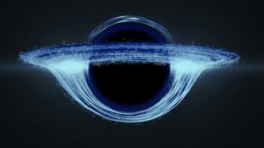 4k Kara Delik model döngüsü aşağıdan görülen yörüngedeki yığılma diski ile.