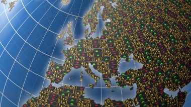 European stock market background clipart