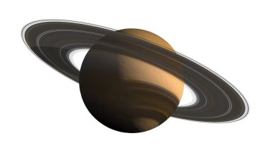 3D Saturn detailed planet and rings close-up with the clipping path included in the illustration, for space exploration backgrounds. Elements of this image furnished by NASA. clipart