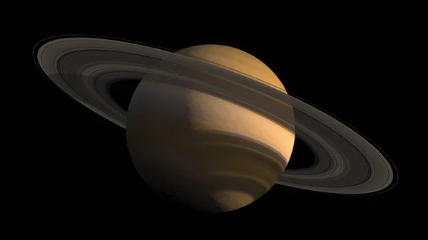 Saturno Pianeta Dettagliato Anelli Primo Piano Con Percorso Ritaglio Incluso — Foto Stock