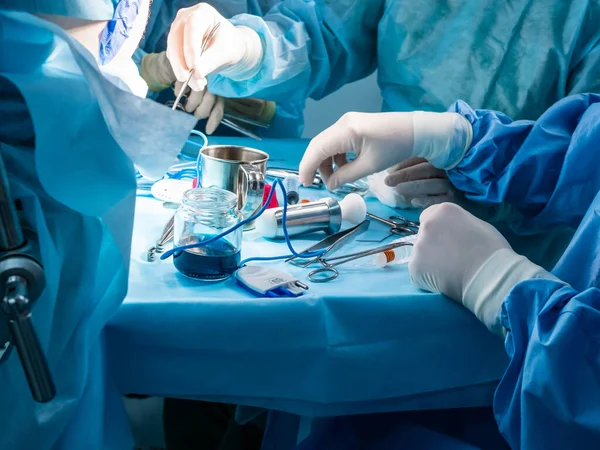 Group Surgeons Performing Minimally Invasive Surgery Patient Anus Using Surgical — Stockfoto