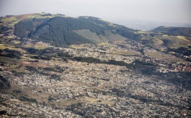 Addis Ababa, Etiyopya bir uçaktan alınan havadan görünümü.