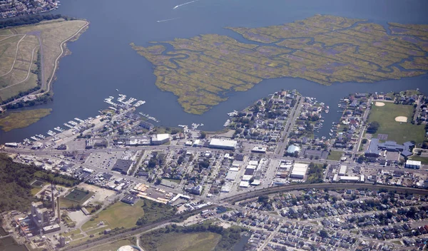 Αεροφωτογραφία Του Island Park Γειτονιά Του Long Island Νέα Υόρκη — Φωτογραφία Αρχείου