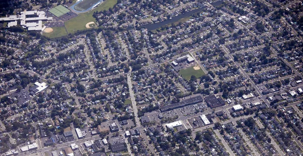 Luftaufnahme Des Oceanside Nachbarschaft Von Long Island New York — Stockfoto