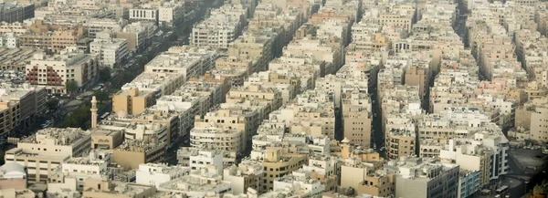 Panorama Aéreo Cidade Velha Dubai Com Edifícios Lotados — Fotografia de Stock