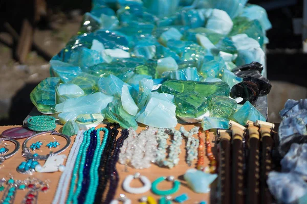 Large moonstones of blue color — Stock Photo, Image