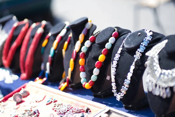 Necklace for women from different stones — Stock Photo, Image