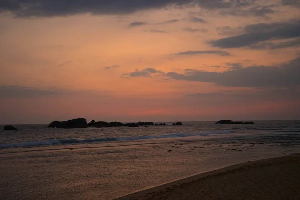 Закат Побережье Индийского Океана Шри Ланке — стоковое фото