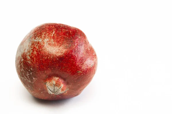 Red Ripe Pomegranate Lies Table White Background — Stock Photo, Image