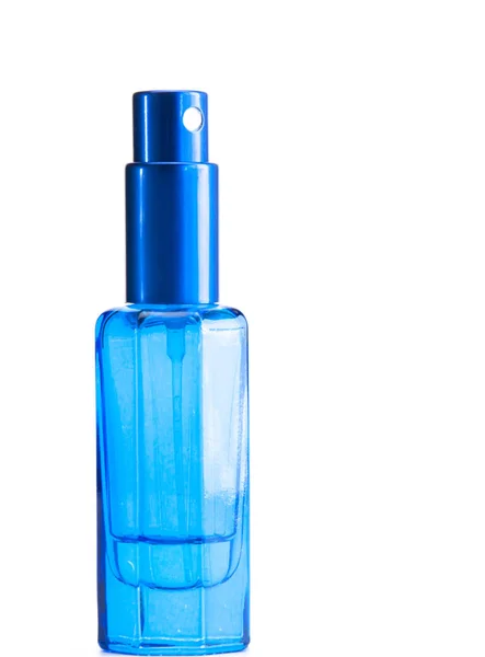 香水や化粧品のためのディスペンサー付きの小さなガラスボトル 医療能力白地に — ストック写真