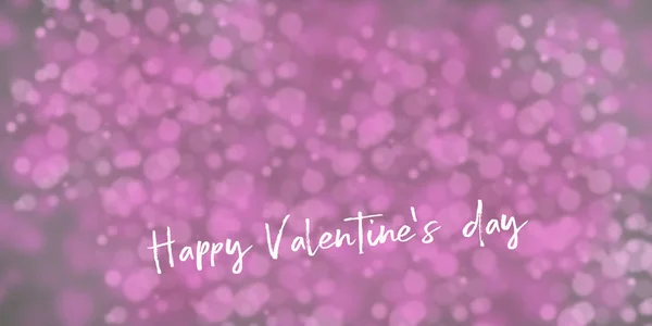 Нежный Розовый Фон День Святого Валентина Надпись Белыми Буквами — стоковое фото