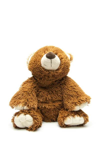 Joli Ours Brun Jouet Est Doux Peluche Museau Oreilles Pattes — Photo