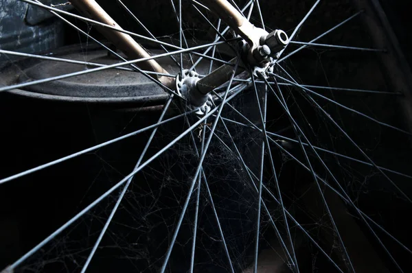 Bisiklet Vitesleri Bisiklet Zinciri Bisiklet Tekerleğinin Paslı Dişlisi Çelik Demir — Stok fotoğraf