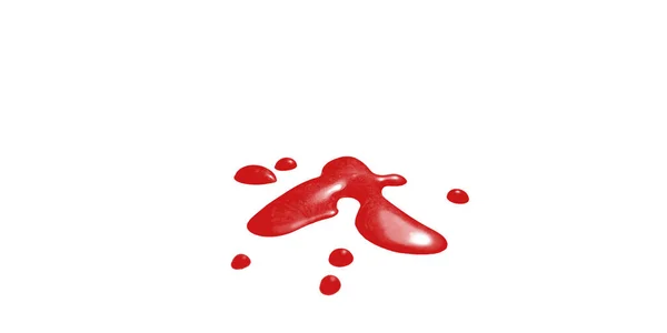 Blot Fundo Branco Mancha Tinta Vermelho — Fotografia de Stock
