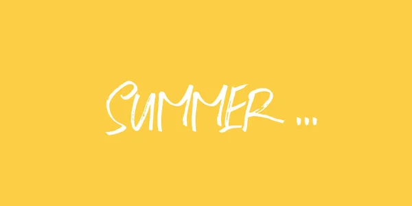 Summer Žlutém Pozadí Ilustrace — Stock fotografie