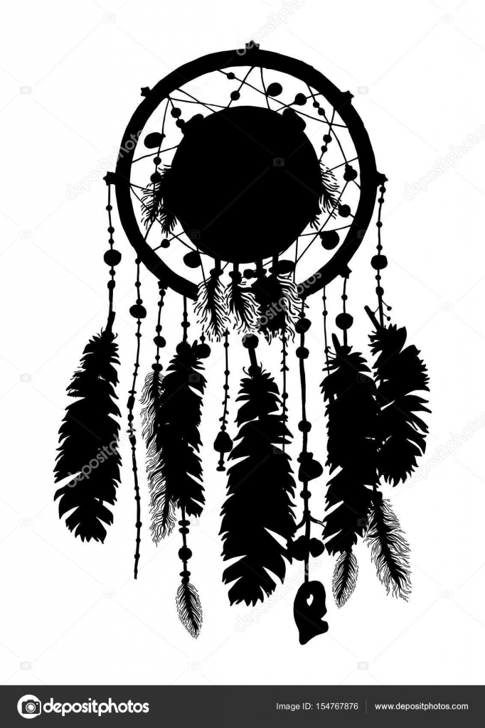 Download Illustration vectorielle du capteur de rêve avec plumes et ...