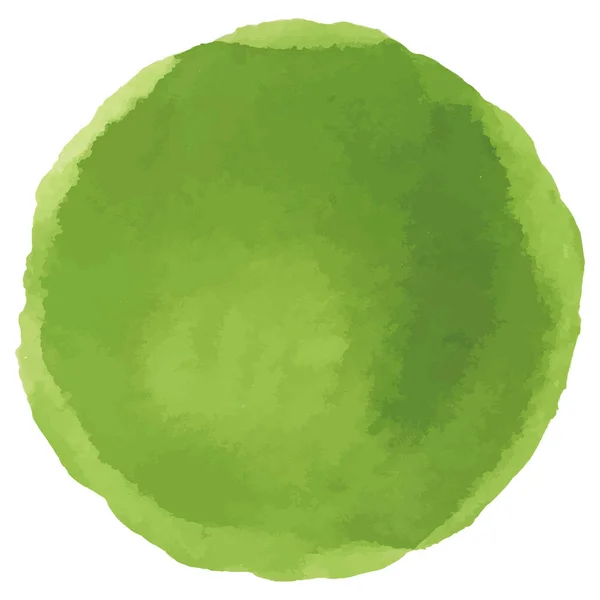 Abstrakt akvarell grön handmålad prickar — Stock vektor