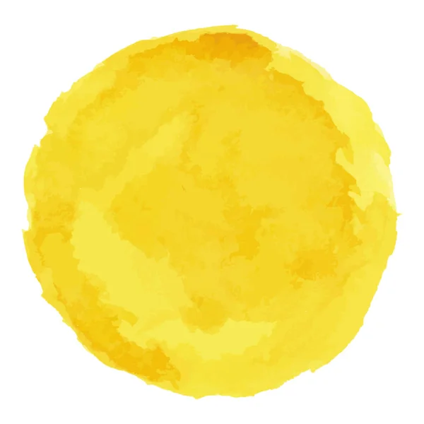 Leuchtend gelbes Aquarell gemalter Vektorfleck — Stockvektor