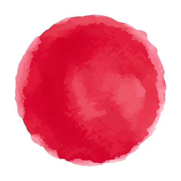 明るい赤水彩ベクトル染みを描いた — ストックベクタ
