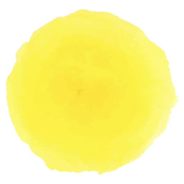 Parlak sarı sulu boya boyalı vektör leke — Stok Vektör