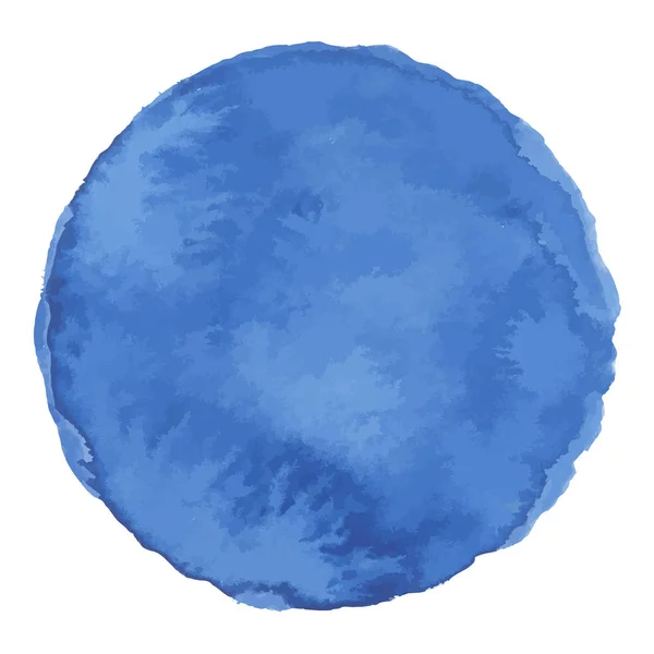 Světlé tmavě modré akvarelem malované skvrnu vektoru — Stockový vektor