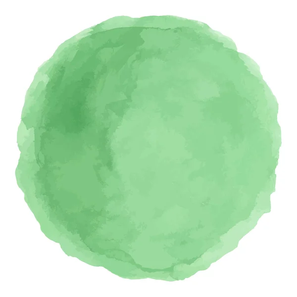 Delicate groene aquarel geschilderd vector vlek — Stockvector