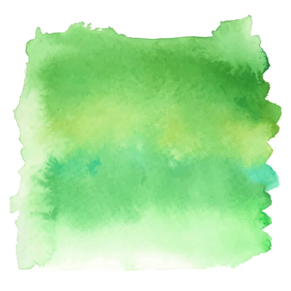 Bannière de dégradé dessinée à la main aquarelle de couleur verte — Image vectorielle