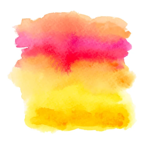 赤と黄色の水彩グラデーション バナー — ストックベクタ