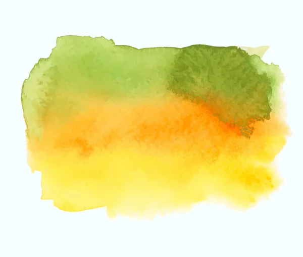 Gröna och gula akvarell gradient banner — Stock vektor