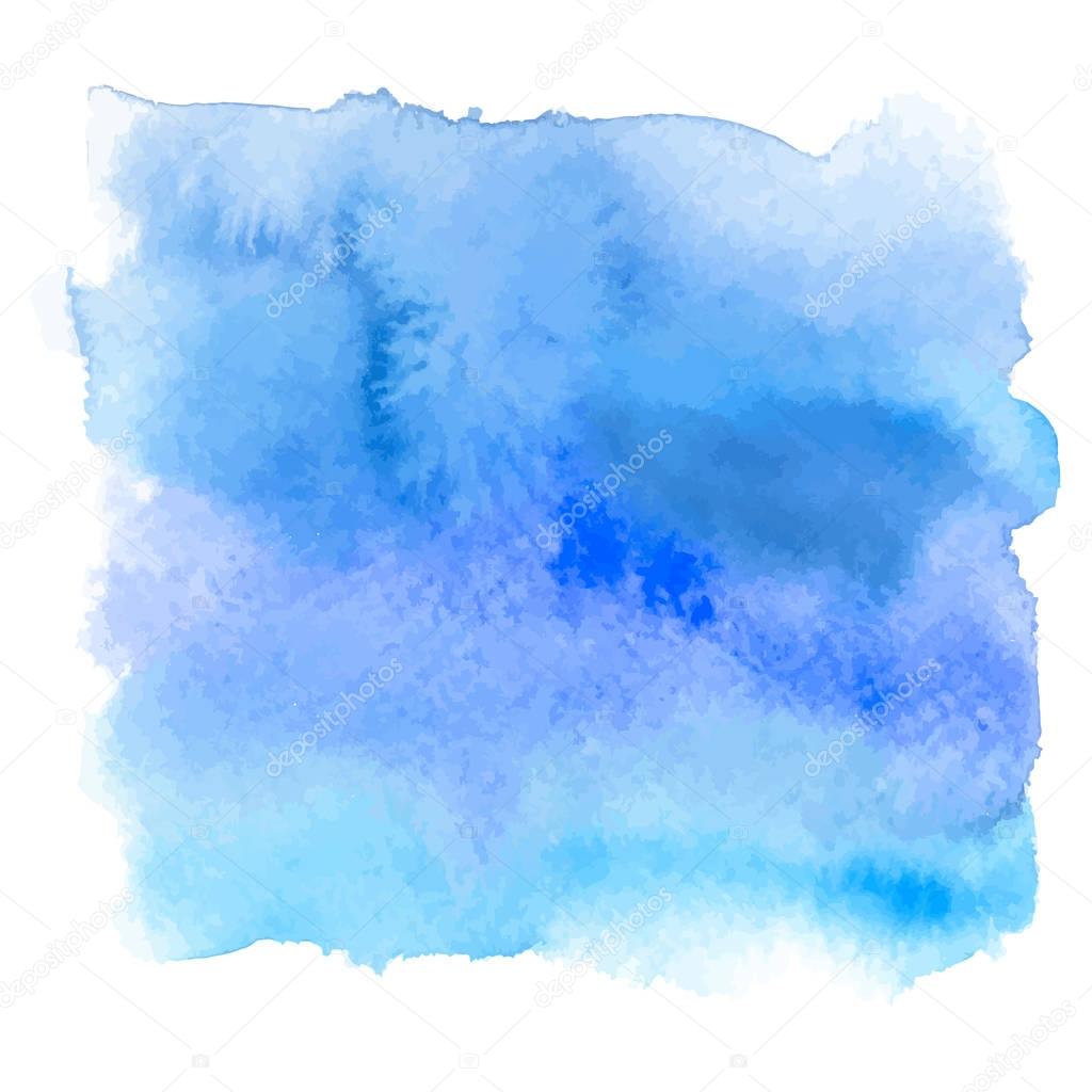 Blue color watercolor hand drawn gradient banner