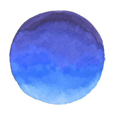 Parlak koyu mavi vektör suluboya afiş leke