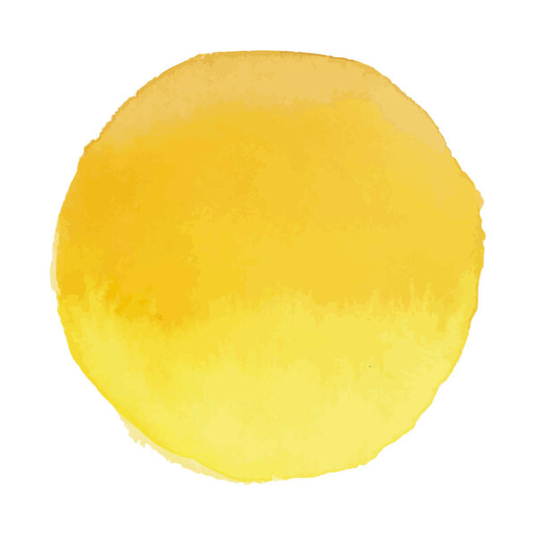 Bright light yellow vector watercolor banner blot