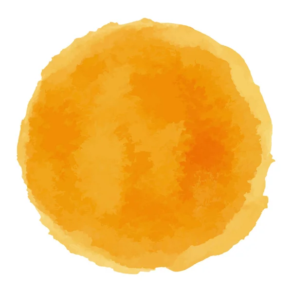 Ljusa orange akvarell målade vektor fläcken — Stock vektor