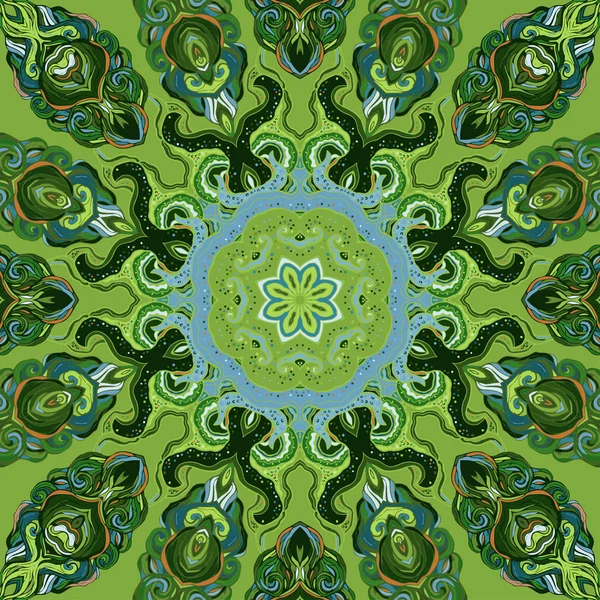 Farbvektor ornamentale Spitze Mandala-Muster — Stockvektor