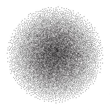 Vektör Noktalı Gradyan daire afiş
