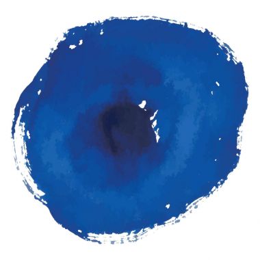 Mavi kaba suluboya daire spot afiş