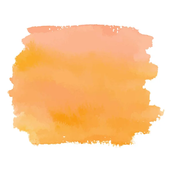 Bannière de gradient dessiné main aquarelle de couleur orange — Image vectorielle