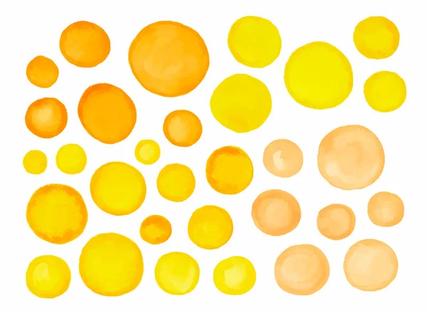 大きな黄色の水彩のラベルを設定します。 — ストックベクタ