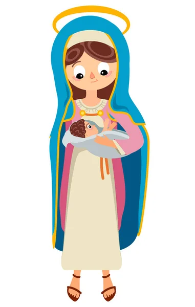 Maagd Maria. Saint Mary. De moeder van God. — Stockvector