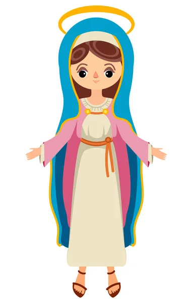 Virgin Mary. Saint Mary. The Mother of God. — Stock Vector