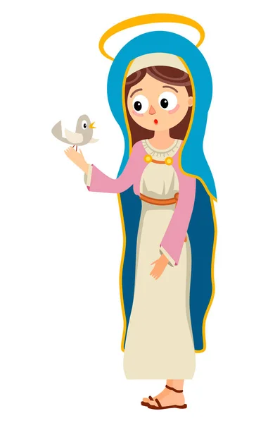 Maagd Maria. Saint Mary. De moeder van God. — Stockvector