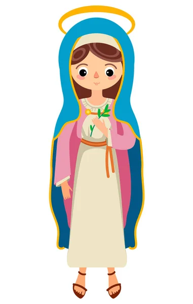 Perawan Maria. Santa Mary. Bunda Allah. . - Stok Vektor