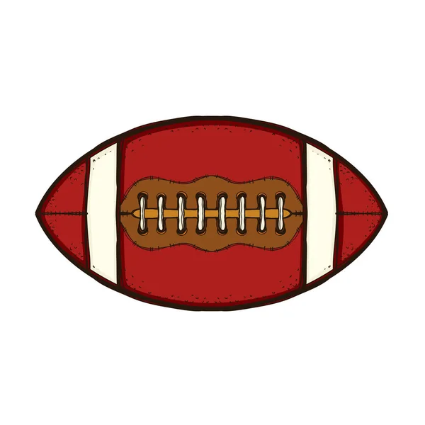 Ballon de football américain isolé. Jeu d'équipement — Image vectorielle