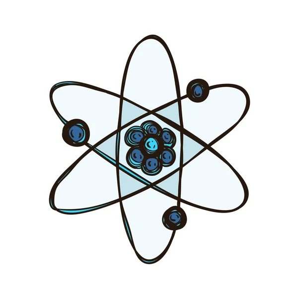 Elszigetelt Atom. Biológia tudomány. Atomi modellje. — Stock Vector