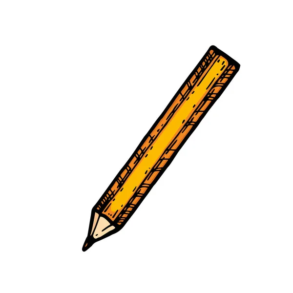 Vector illustration of sharpened detailed pencil — Stock Vector